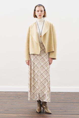 Patterned Tulle Skirt Beıge Plaıd