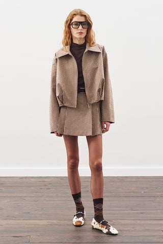 Checked Bomber Jacket Plaıd