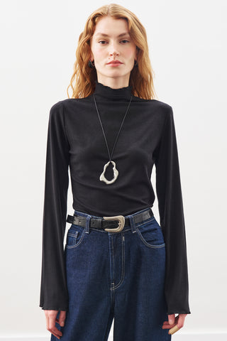 Croc-Effect Belt Black