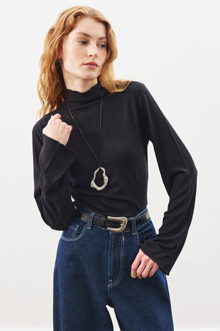 Croc-Effect Belt Black
