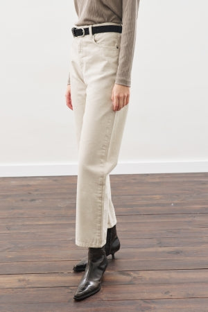 Straight Ankle Jeans Beige