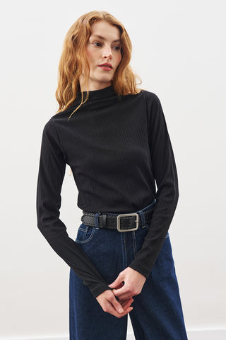 High-Neck Bodysuit Black