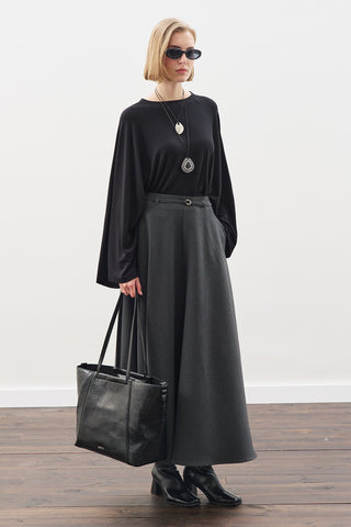 Cape-Style Blouse Black