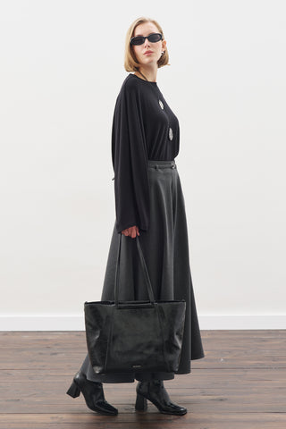 Cape-Style Blouse Black