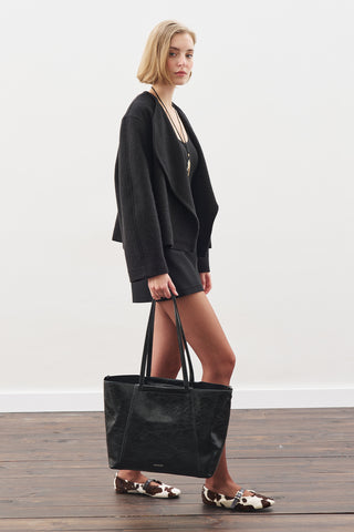 Wool Short Jacket Black