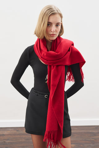 Cashmere Feel Scarf Red