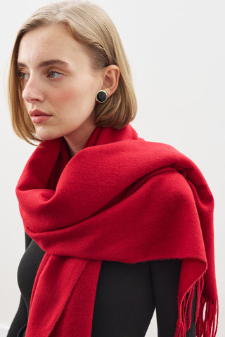 Cashmere Feel Scarf Red