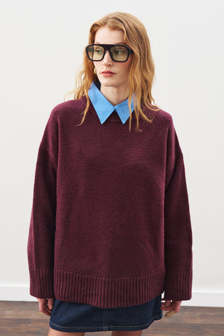Chunky Oversized Sweater Burgundy