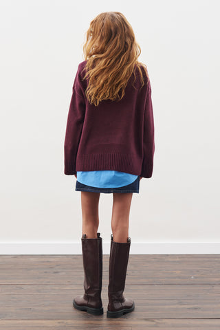 Chunky Oversized Sweater Burgundy