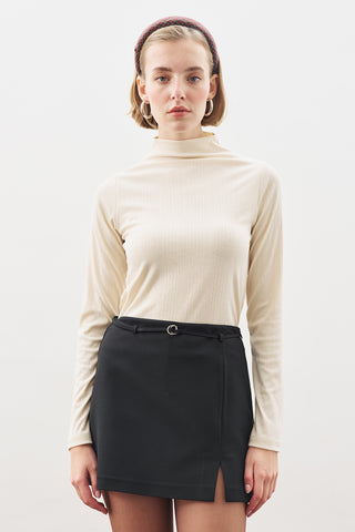 High-Neck Bodysuit Ecru