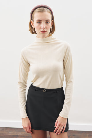 High-Neck Bodysuit Ecru