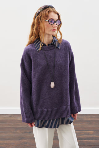 Chunky Oversized Sweater Purple