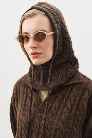 Knit Balaclava Brown