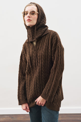 Knit Balaclava Brown