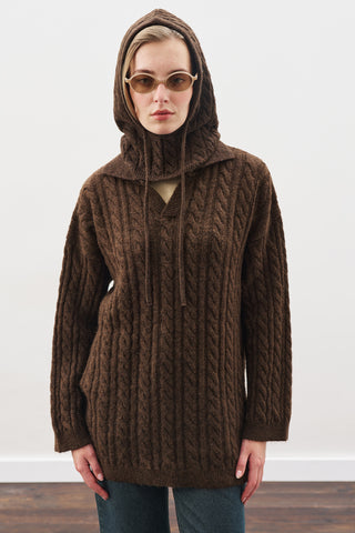 Knit Balaclava Brown