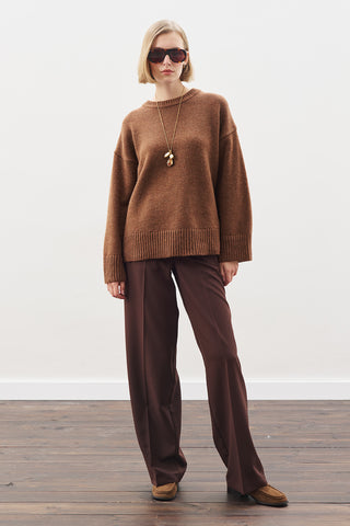 Chunky Oversized Sweater Warm Brown