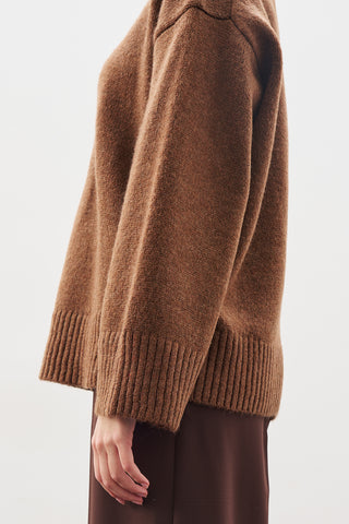Chunky Oversized Sweater Warm Brown