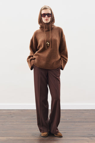 Knit Balaclava Warm Brown