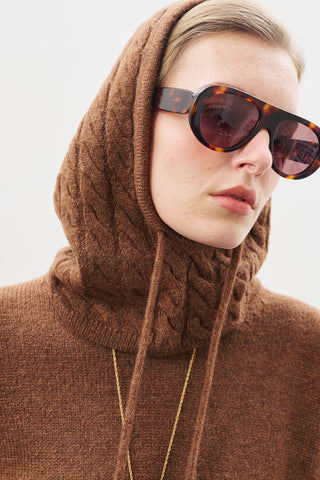 Knit Balaclava Warm Brown