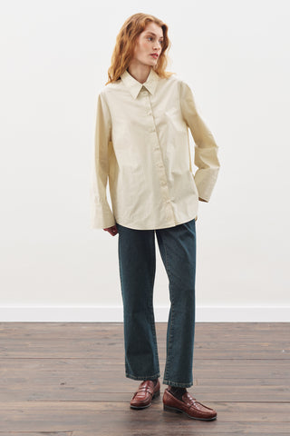 Classic Shirt With Wide Cuffs Beıge