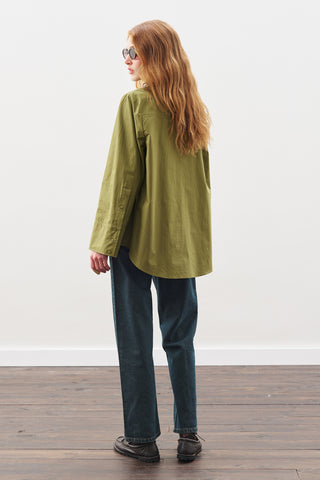 Classic Shirt With Wide Cuffs Olıve Green