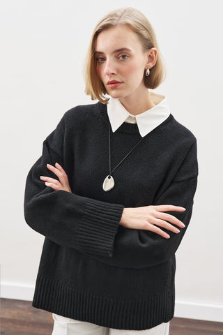 Chunky Oversized Sweater Black