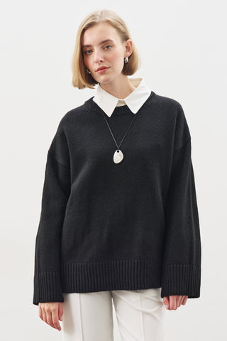 Chunky Oversized Sweater Black
