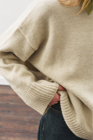 Chunky Oversized Sweater Beıge
