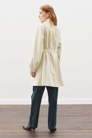 Oversized Belted Midi Trench Coat Stone