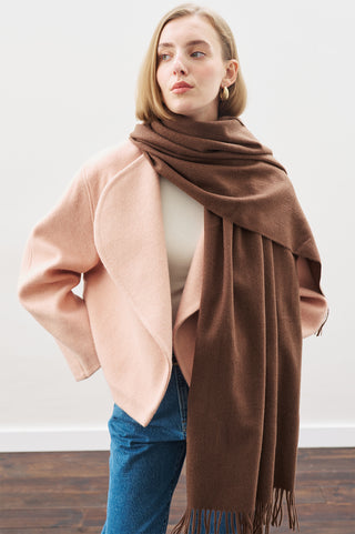 Cashmere Feel Scarf Brown