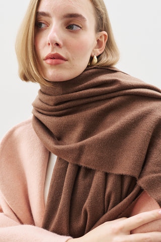 Cashmere Feel Scarf Brown