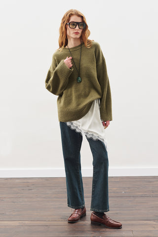 Chunky Oversized Sweater Dark Green