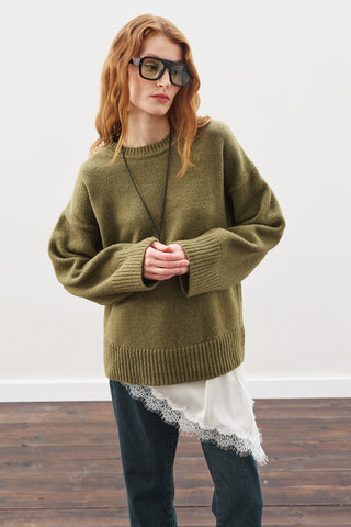 Chunky Oversized Sweater Dark Green