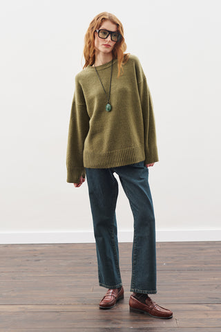 Chunky Oversized Sweater Dark Green