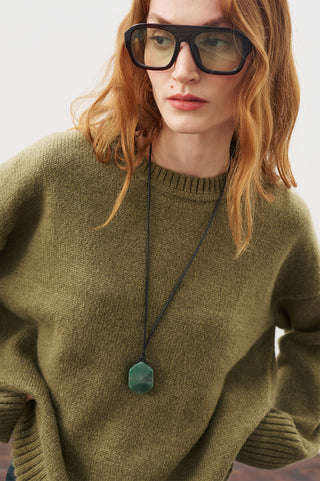 Chunky Oversized Sweater Dark Green