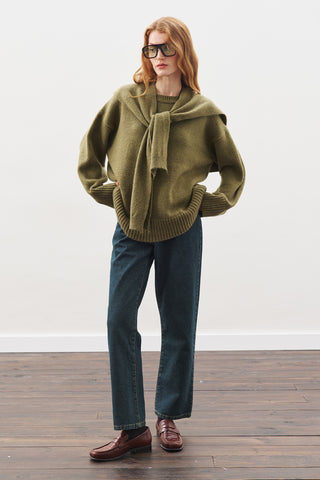 Chunky Oversized Sweater Dark Green