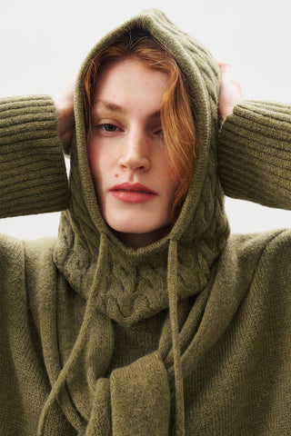 Knit Balaclava Dark Green