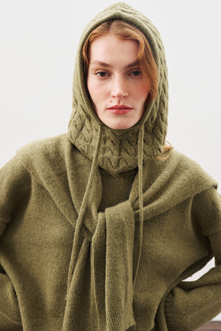 Knit Balaclava Dark Green