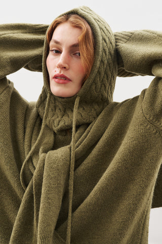 Knit Balaclava Dark Green