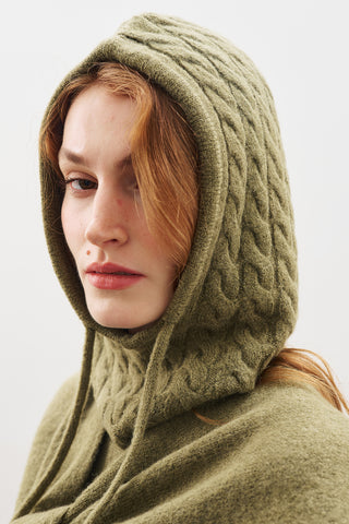 Knit Balaclava Dark Green