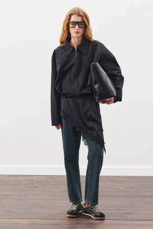 Lace Trim Waist Belt Black