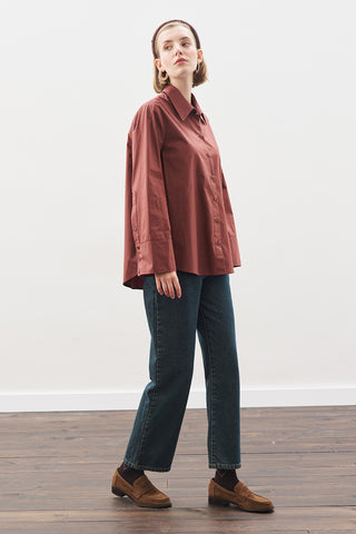 Classic Shirt With Wide Cuffs Cinnamon Bark