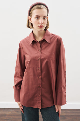 Classic Shirt With Wide Cuffs Cinnamon Bark
