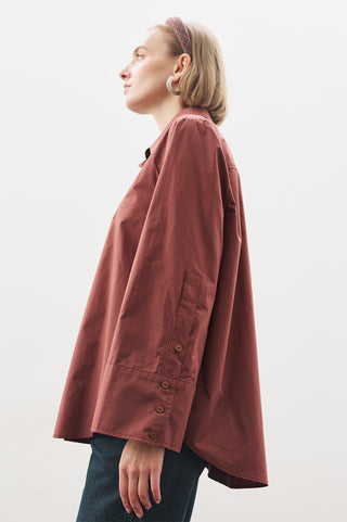 Classic Shirt With Wide Cuffs Cinnamon Bark