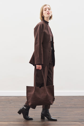 Barrel Trousers Dark Brown