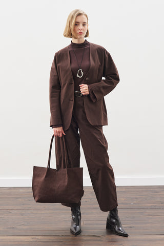 Barrel Trousers Dark Brown