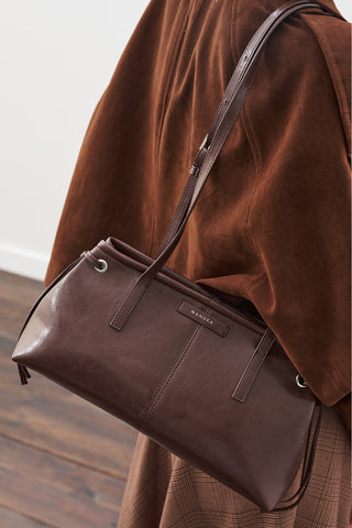 Stripe-Detail Bag Brown