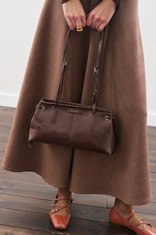 Stripe-Detail Bag Brown