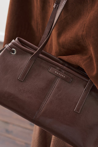 Stripe-Detail Bag Brown