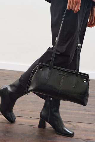 Stripe-Detail Bag Black